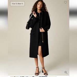 J Crew Petite Toscana coat in Italian stadium-cloth wool blend